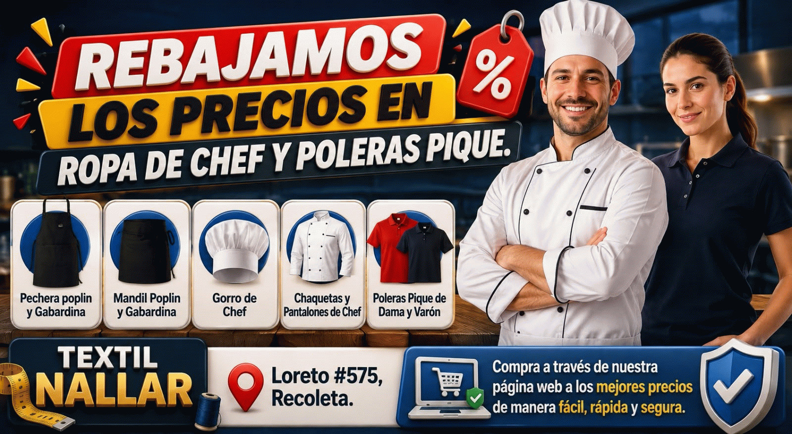 rebaja ropa chef